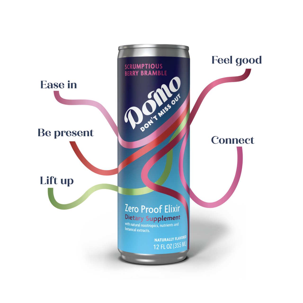 Displaying the Functional benefits of Do'Mo Social Tonics